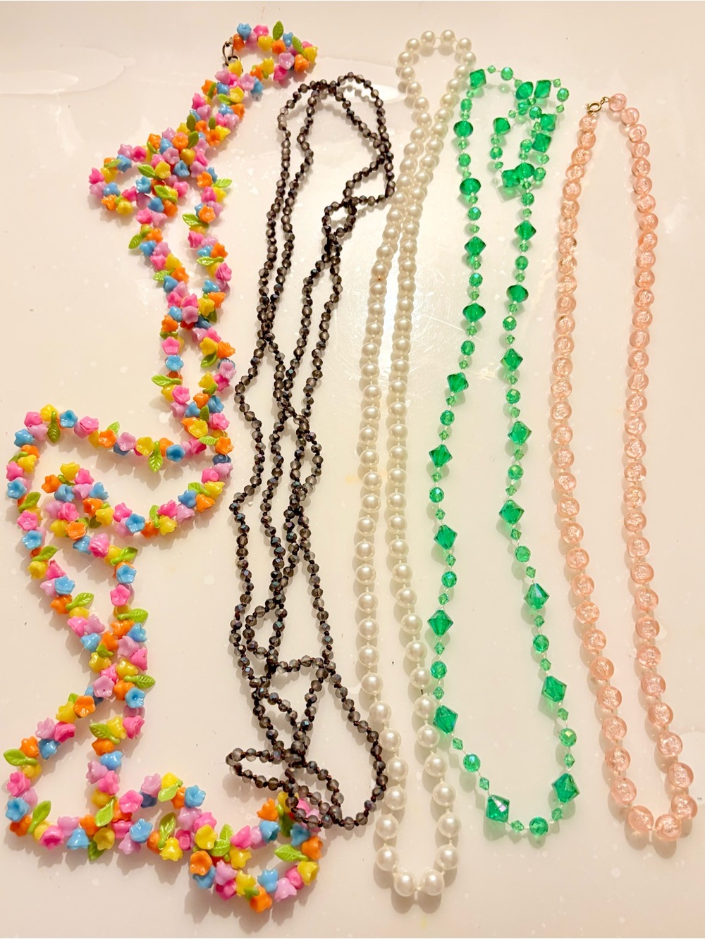 Multi-Color & Pastel Beaded Necklace Set - of 5 Women Jewelry NWOT